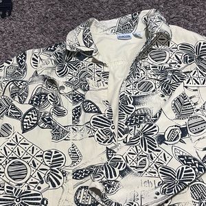 chicos button up jacket yellow with floral print.